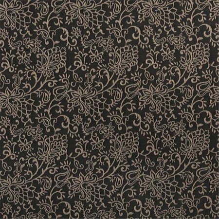 Designer Fabrics Designer Fabrics B606 54 in. Wide Black; Contemporary Floral Jacquard Woven Upholstery Fabric B606